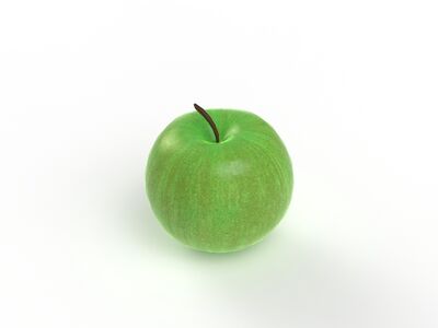 Fruit Green Apple 01 3D Model