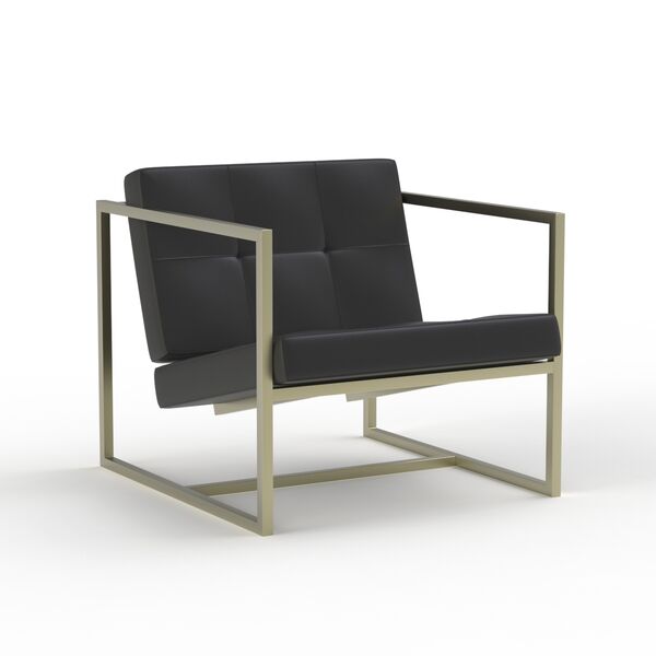 Leather Living Room Armchair 04 3D Model