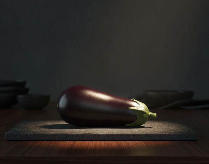3D Model Aubergine 01 3D Model