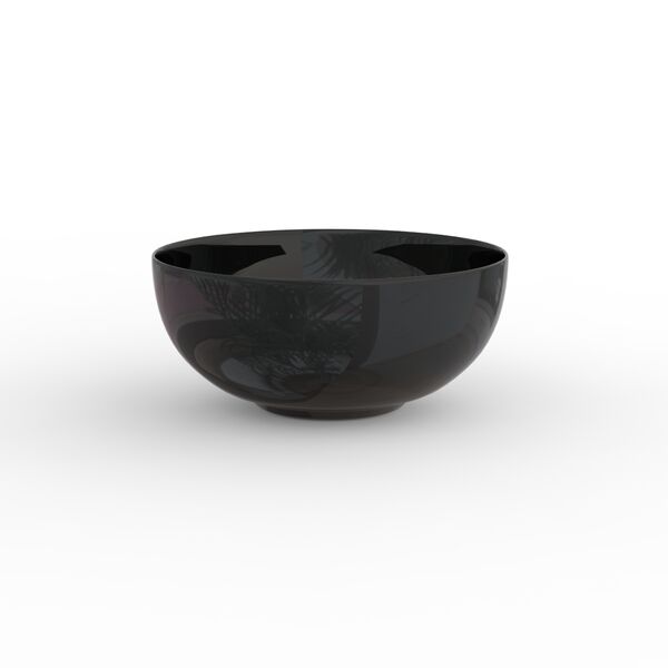 Ceramic Black Round Bowl 05 3D Model