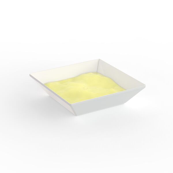 Squared Ceramic White Sauce Bowl 02 3D Model