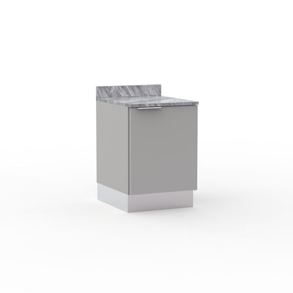 Single Grey Stone Top Kitchen Cabinet 01 3D Model