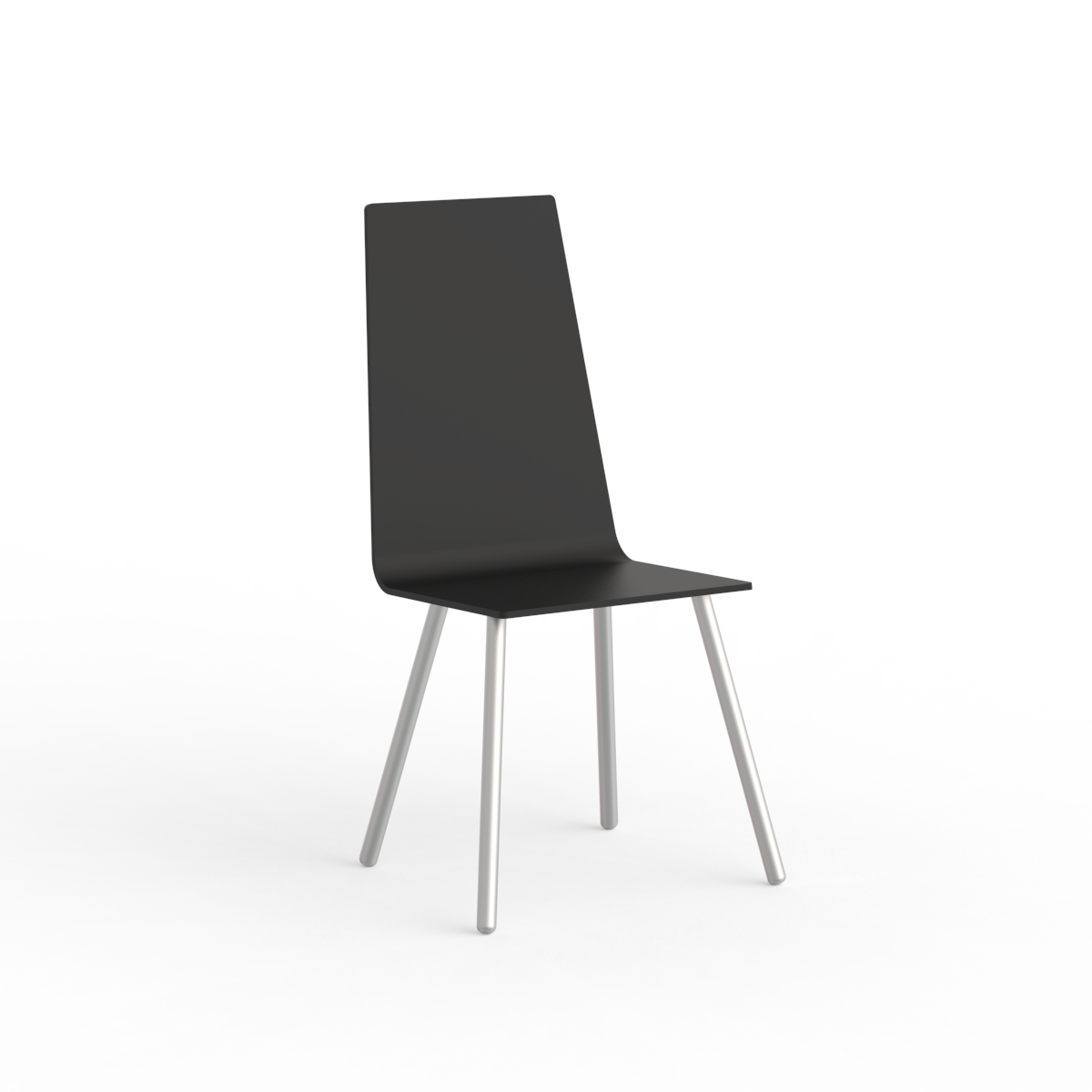 Modern Black Seat Chair 01 3D Model