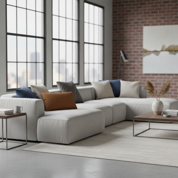 Rectangular Brown Cushion 02 - interior view 1