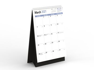 Paper Calendar Desk 01 3D Model