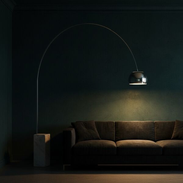 Flos Arco Lamp 3D model — styled interior scene