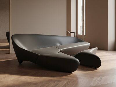 Bb Italia Moon System Sofa 3d Model Contemporary Living Room