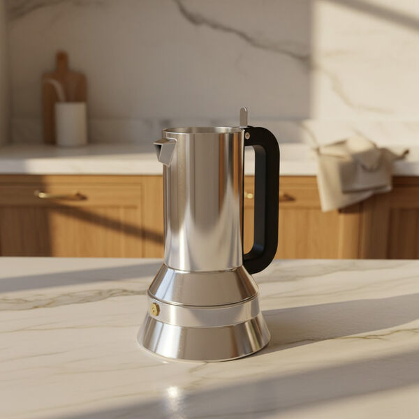 Alessi Moka 9090 3 cups 3D model — styled interior scene