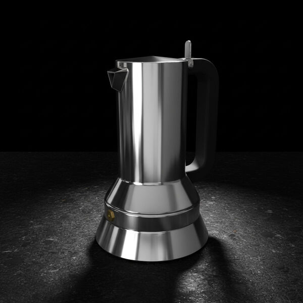 Alessi Moka 9090 3 cups 3D model — styled interior scene