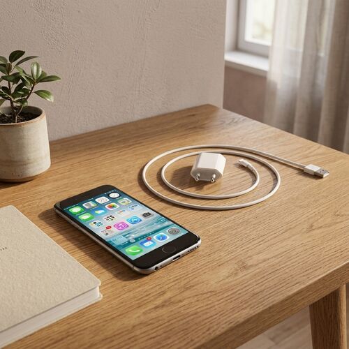 iPhone 6 and Charger Bundle 3D Model