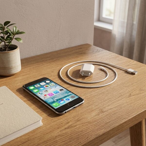 iPhone 6 and Charger Bundle 3D Model
