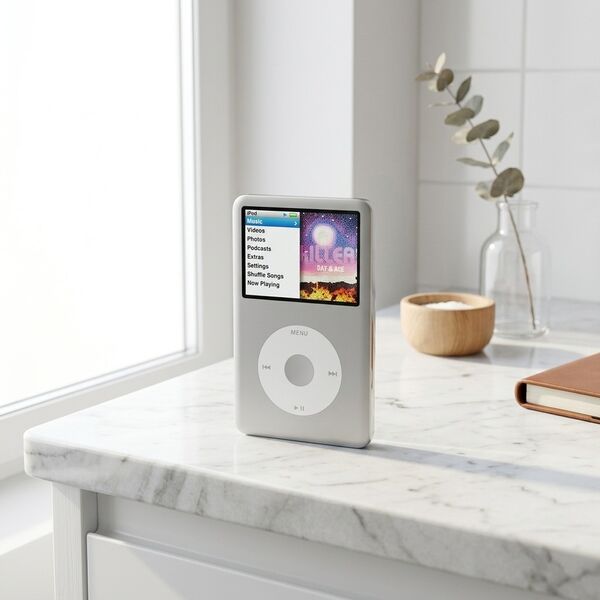Apple iPod 3D model — styled interior scene