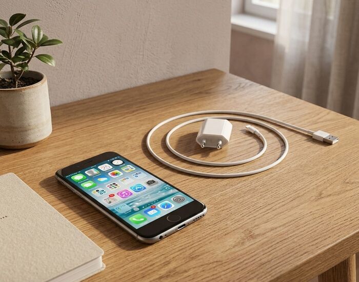 iPhone 6 and Charger Bundle 3D Model