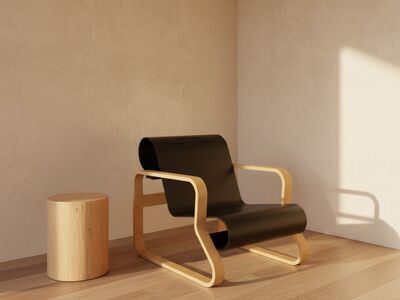 Artek Paimio Chair by Alvar Aalto — Italian editorial interior lifestyle 3D model