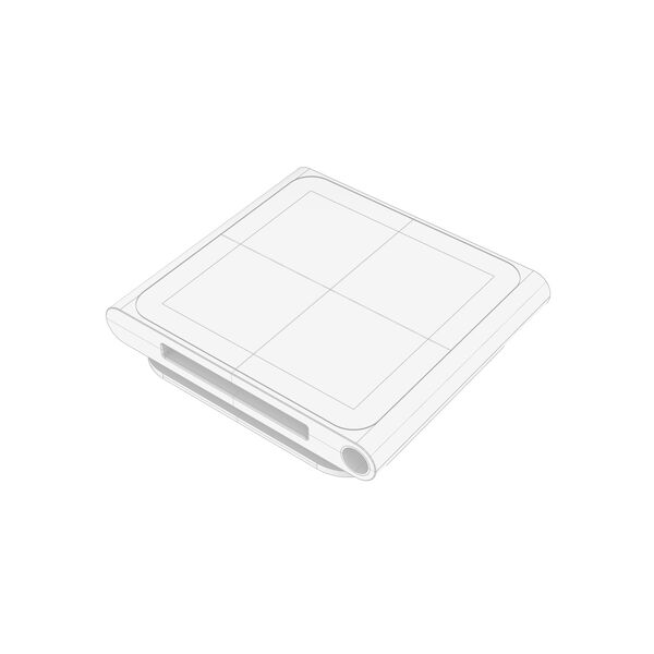 Apple iPod Nano 3D model — clay shaded view