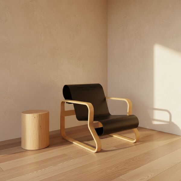 Artek Paimio Chair 3D model — styled interior scene