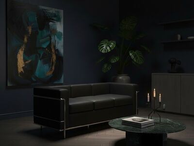 Cassina Lc2 Sofa Le Corbusier 3d Model Interior Lifestyle