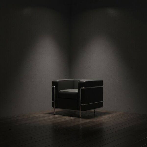 Cassina LC2 Armchair 3D model — styled interior scene
