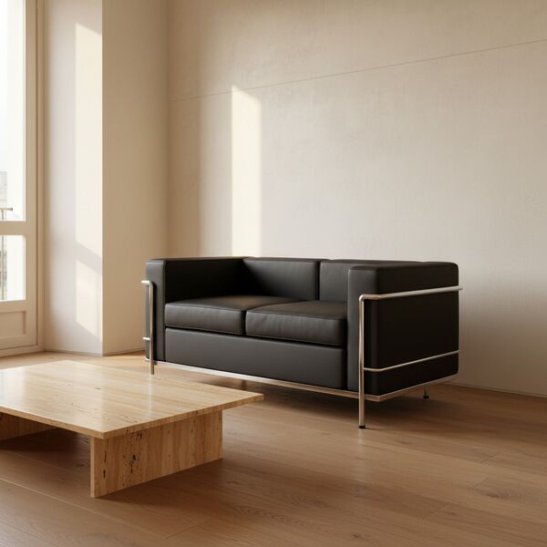 Cassina LC2 Sofa 2 Seats 3D model — styled interior scene