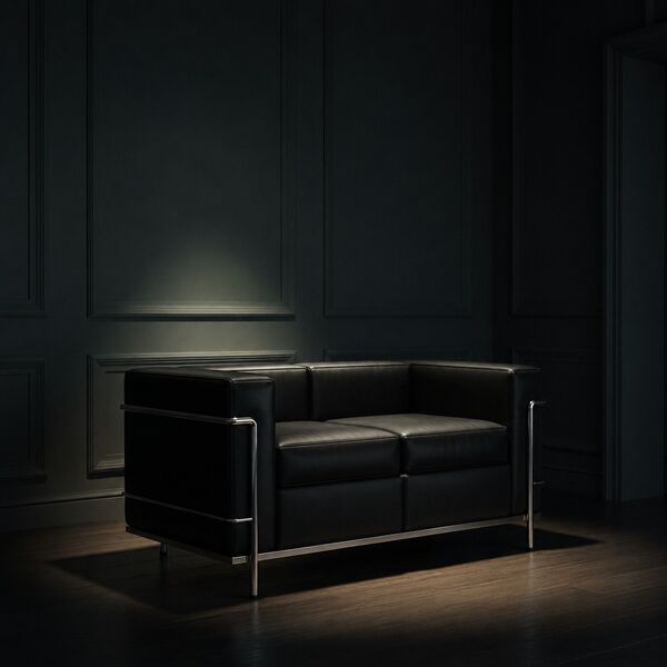 Cassina LC2 Sofa 2 Seats 3D model — styled interior scene