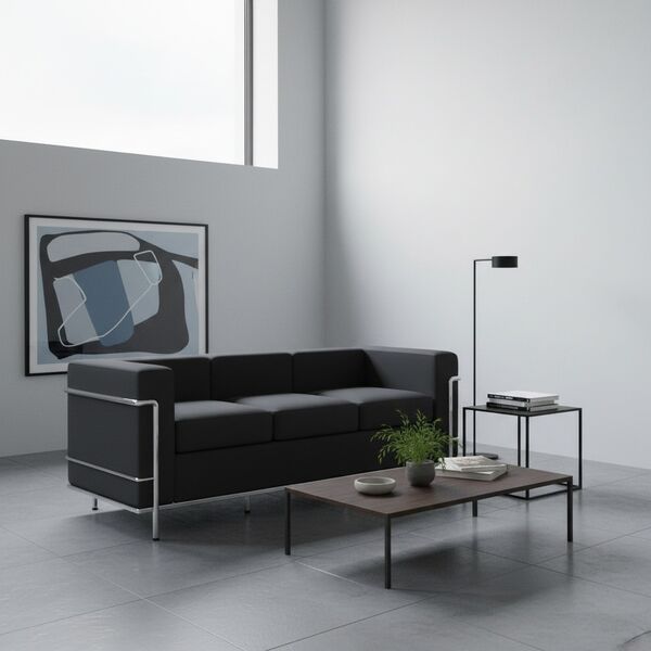 Cassina LC2 Sofa 3 Seats 3D model — styled interior scene