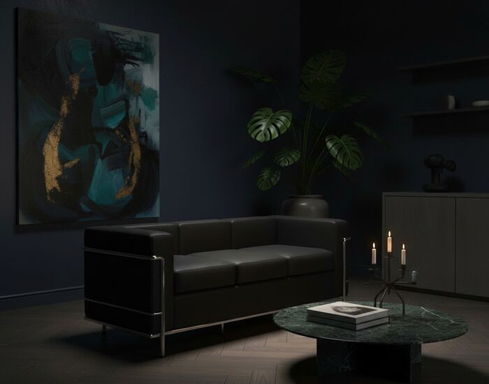 LC2 Sofa 3 Seats 3D Model