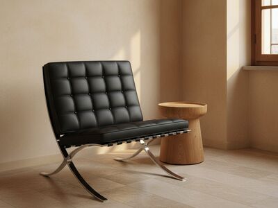 Knoll Barcelona Chair by Mies van der Rohe — Italian editorial interior lifestyle 3D model
