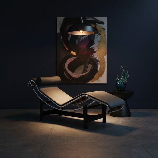 Cassina LC4 Chaise Longue 3D model — styled interior scene