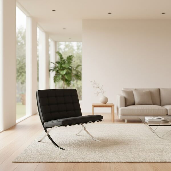 Knoll Barcelona Chair 3D model — styled interior scene