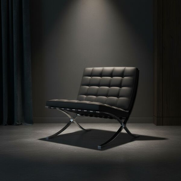Knoll Barcelona Chair 3D model — styled interior scene