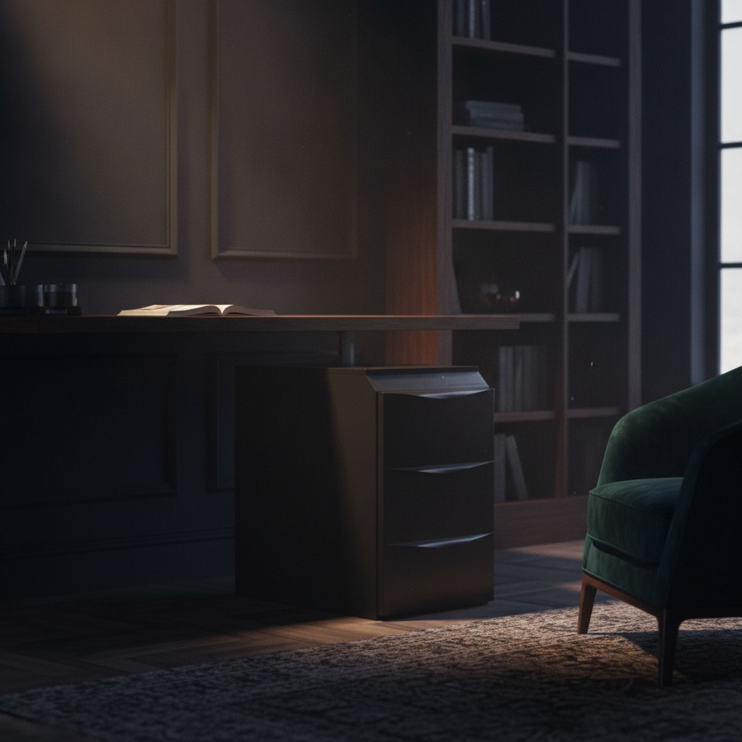 Black Under Counter Drawer 01 3D Model