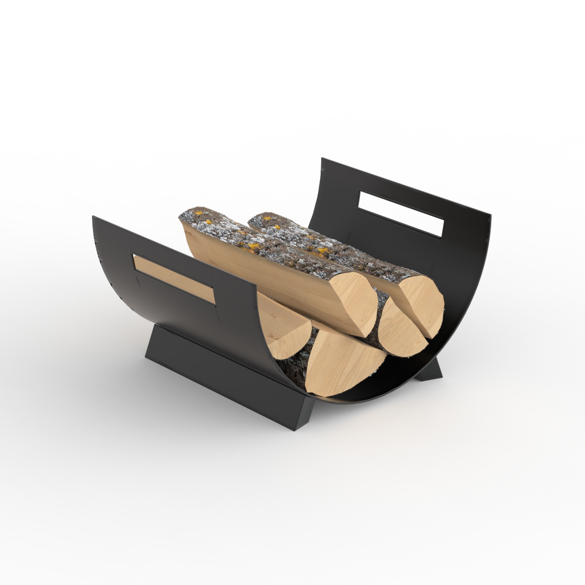 Wood Stack Fireplace 01 3D Model