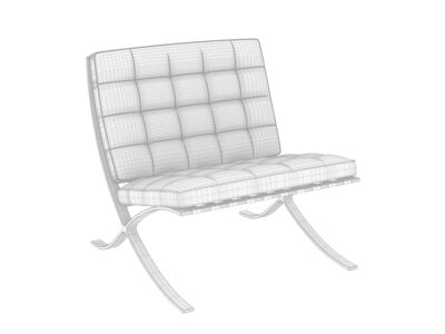 Knoll Barcelona Chair Rhino3DMShaded