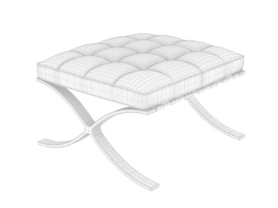 Knoll Barcelona Stool Rhino3DMShaded