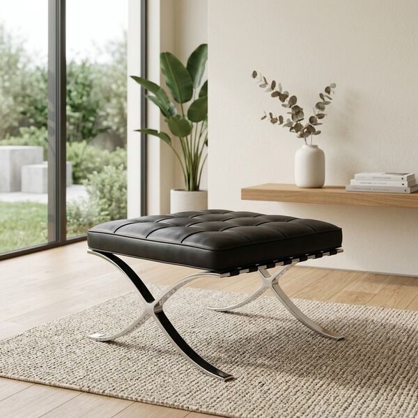 Knoll Barcelona Stool 3D model — styled interior scene