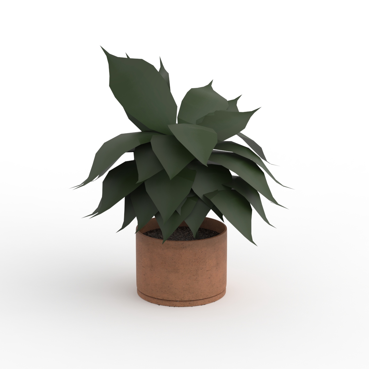 With Plant Flowerpot 03 3D Model