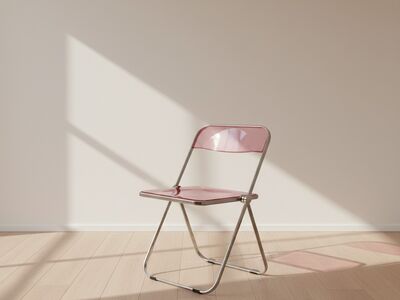 Anonima Castelli Plia Chair by Piretti — contemporary warm minimal interior 3D model