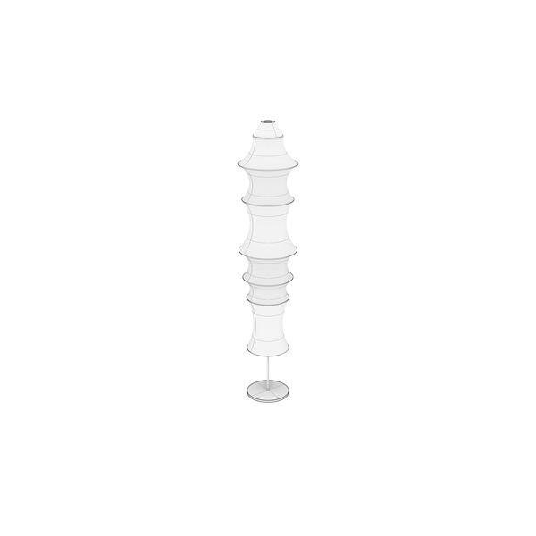Artemide Falkland Floor Lamp 3D model — clay shaded view
