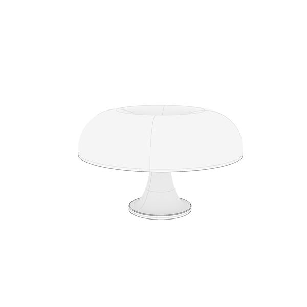 Artemide Nesso Table Lamp 3D model — clay shaded view