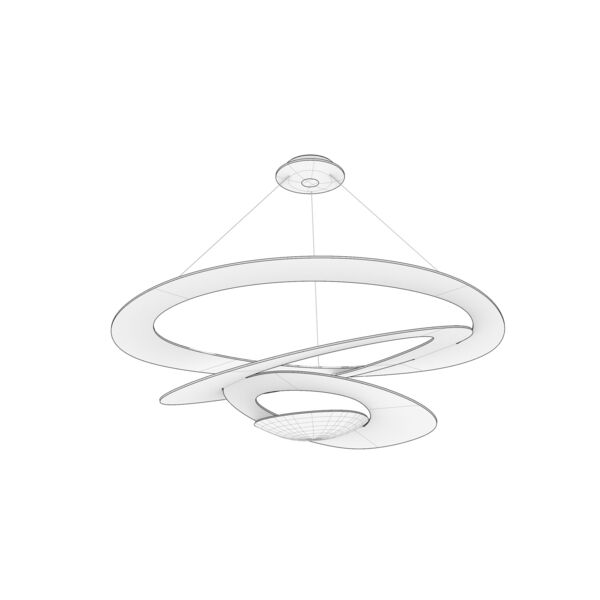 Artemide Pirce Suspension Lamp 3D model — clay shaded view