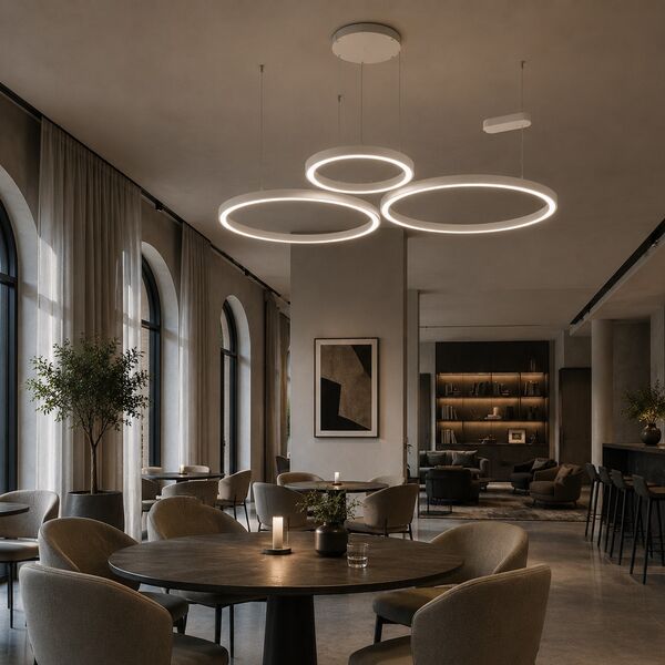 Artemide Ripple Suspension Lamp 3D model — styled interior scene