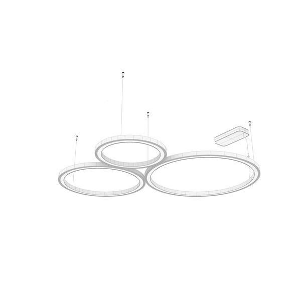Artemide Ripple Suspension Lamp 3D model — clay shaded view