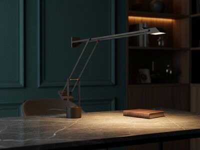 Artemide Tizio LED table lamp — dark luxury interior lifestyle 3D model