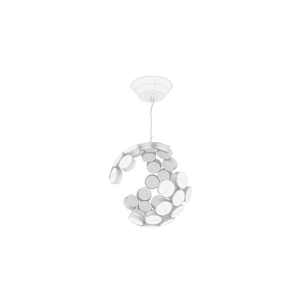 Artemide Scopas Suspension Lamp 3D model — clay shaded view