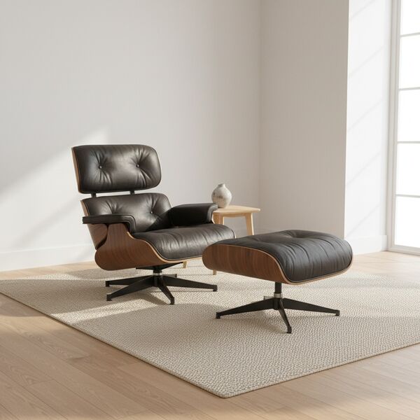 Herman Miller Eames Lounge Chair & Ottoman 3D model — styled interior scene