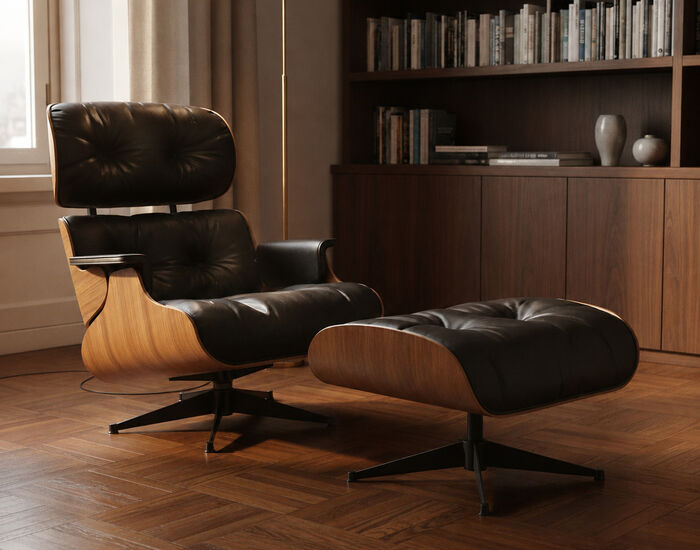Eames Lounge Chair & Ottoman 3D Model