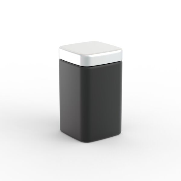 Black Metal Cap Jar 04 3D Model