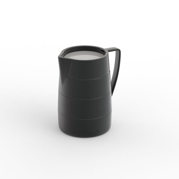 Milk Ceramic Black Jar 01 3D Model