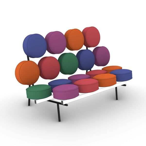 Herman Miller Nelson Marshmallow Sofa 3D model — studio render