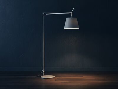 Artemide Tolomeo Maxi floor lamp — dark luxury interior lifestyle 3D model